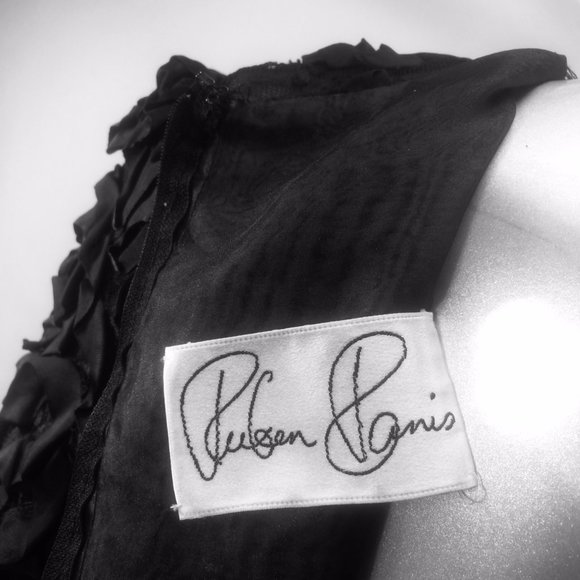 Ruben Panis Vtg Lace Evening Cocktail Midi Dress - Picture 8 of 16